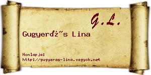Gugyerás Lina névjegykártya